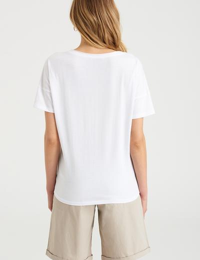 T-shirt damski klasyczny biały