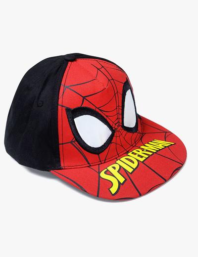 Bawełniana czapka chłopięca z daszkiem Spiderman - czarna