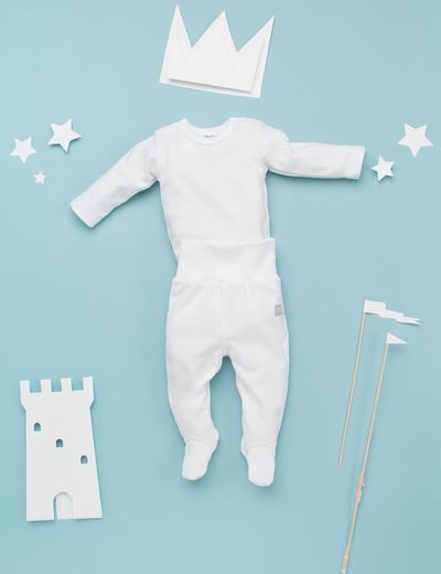 Body niemowlęce z długim rękawem białe
