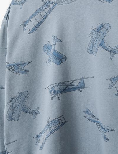 Bluza dresowa niebieska w samoloty - Limited Edition