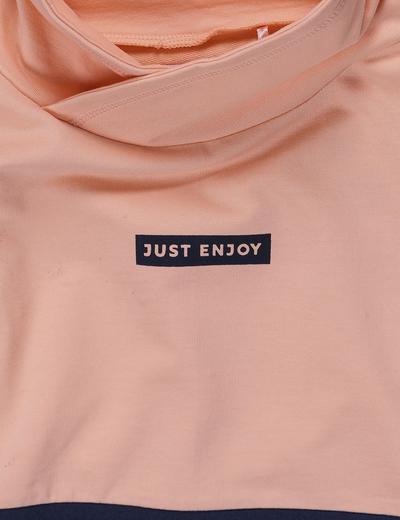 Bluza dresowa dziewczęca różowo - granatowa Just Enjoy