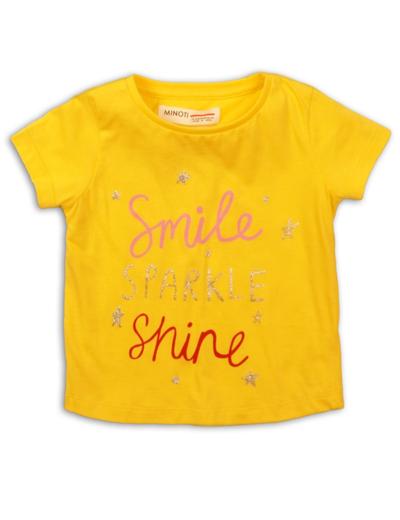 T-Shirt niemowlęcy żółty z napisami