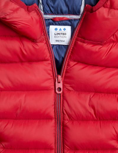 Lekka, pikowana kurtka przejściowa dla małego dziecka - czerwona - unisex - Limited Edition