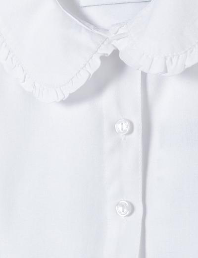 Elegancka biała koszula dla dziewczynki z krótkim rękawem