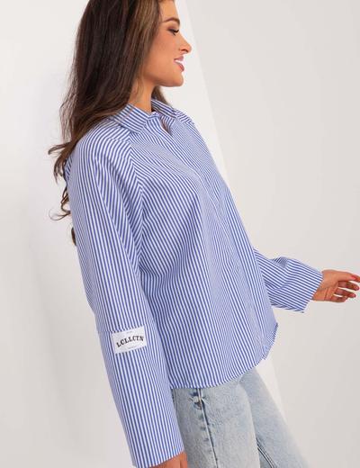Niebiesko-biała damska koszula w paski