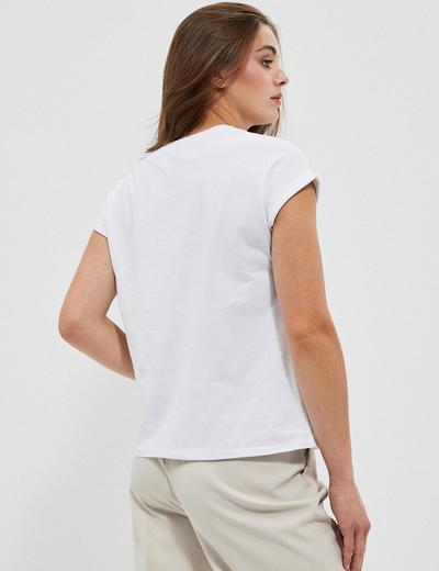 Bawełniany t-shirt z nadrukiem biały