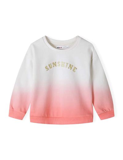 Komplet dziewczęcy biało-różowy- bluza i szorty Sunshine