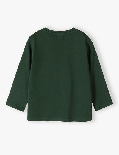 Zielona bawełniana bluzka niemowlęca - Lisek Łakomczuszek