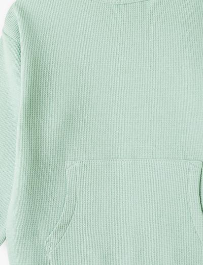Dzianinowa zielona bluzka niemowlęca - kangurka - 5.10.15.