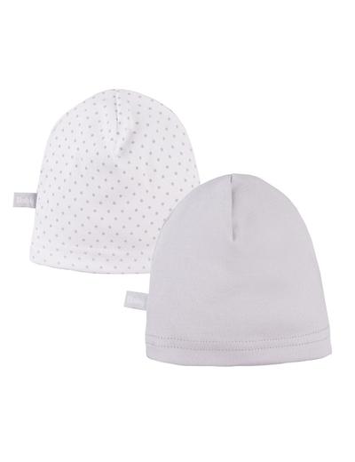 Bawełniane czapki niemowlęce 2pak - szare