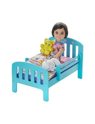 Barbie Skipper - Zestaw Czas na sen z łóżkiem - Lalka opiekunka i dziecko wiek 3+