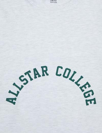 Dzianinowy top dla dziewczynki - szary AllStar College - Limited Edition