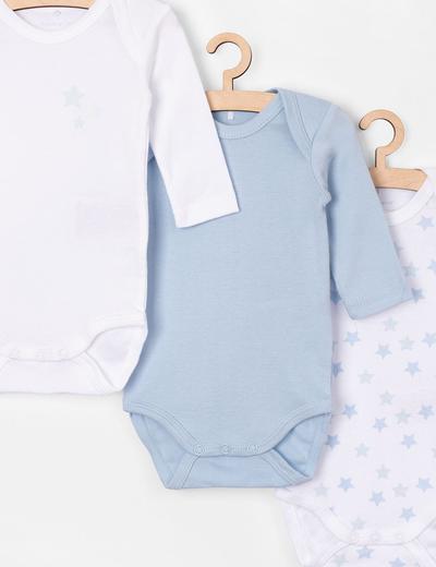 Body bawełniane  niemowlęce niebieskie 3pak