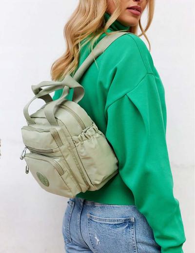 Praktyczny torboplecak damski zielony - Peterson