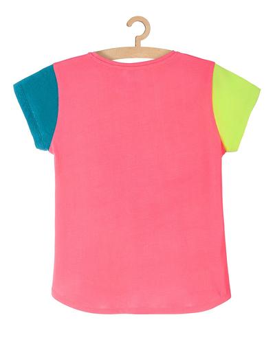 Koszulka dziewczęca dzianinowa w neonowych kolorach