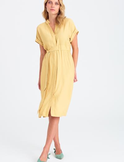 Sukienka z krótkim rękawem żółta