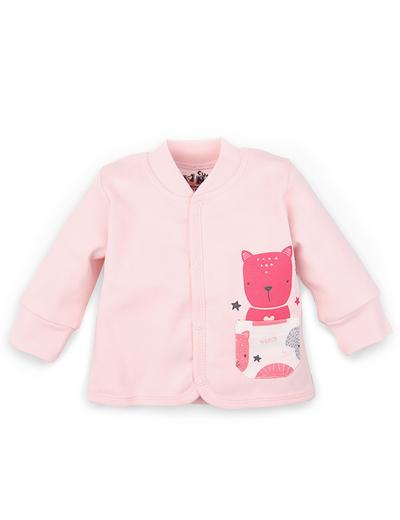 Bluza niemowlęca z bawełny organicznej dla dziewczynki - różowa