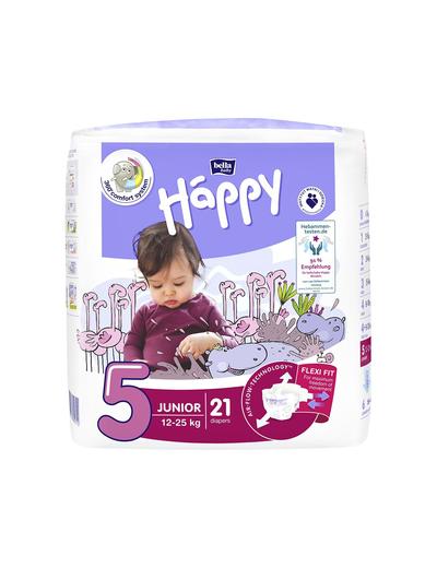 Pieluchy HAPPY średnie Bella Baby Happy JUNIOR 12-25 kg 21szt.