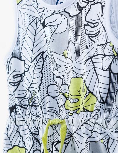 Bawełniana sukienka niemowlęca w tropikalne wzory
