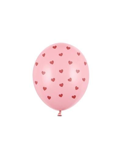 Balony 30 cm w serca - Pastel Baby Pink 50sztuk