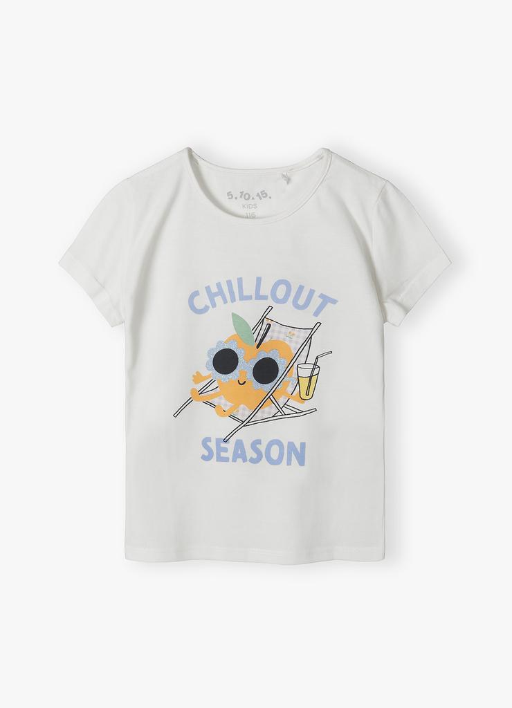 T-shirt dziewczęcy bawełniany - Chillout Season - 5.10.15.