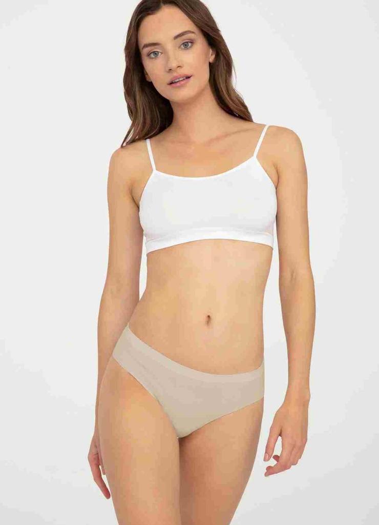 Bawełniane majtki damskie typu bikini jasnobeżowe Gatta