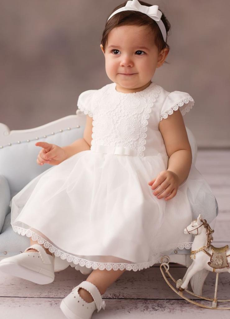 Sukienka niemowlęca ecru na Chrzest Gloria
