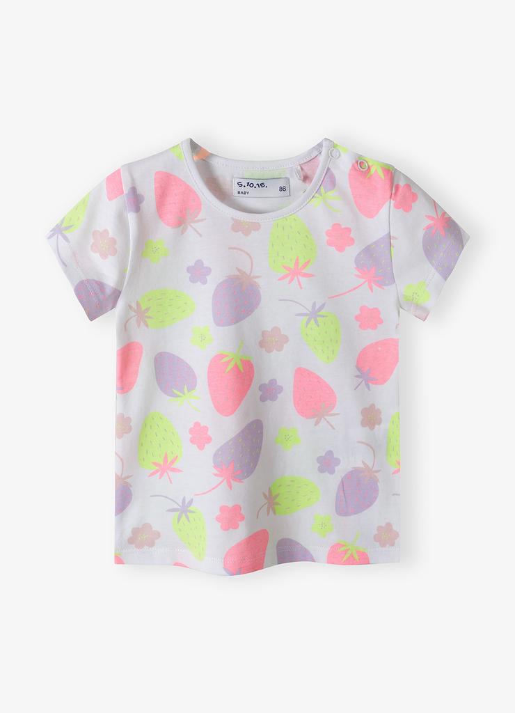 Kolorowy t-shirt dla niemowlaka - 100% Bawełna - 5.10.15.