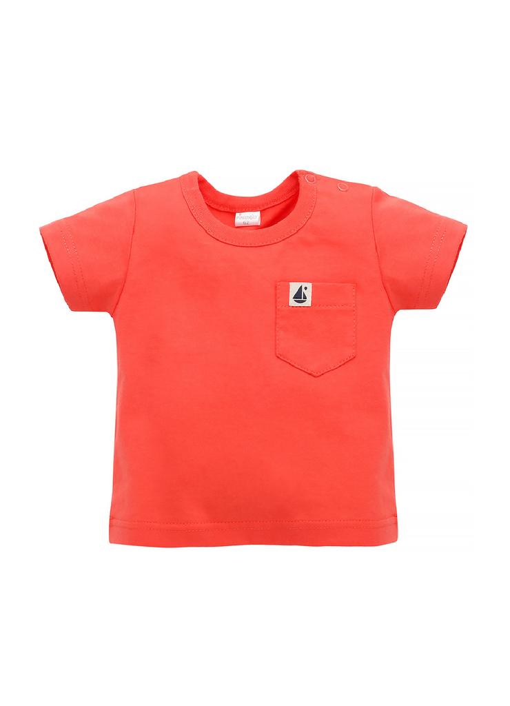 T-shirt dla niemowlaka bawełniany Sailor czerwony