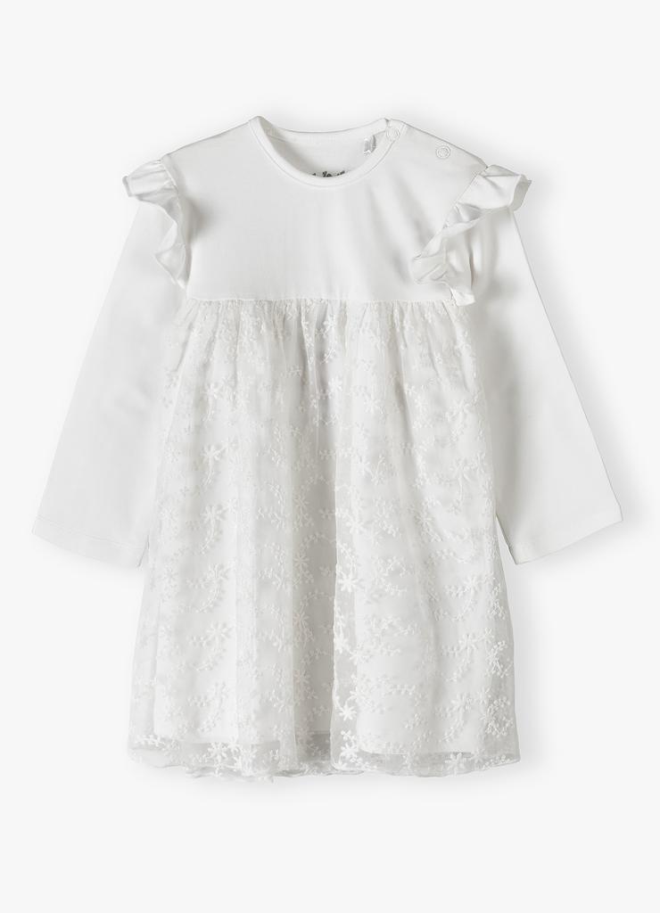 Biała elegancka sukienka dla niemowlaka - 5.10.15.