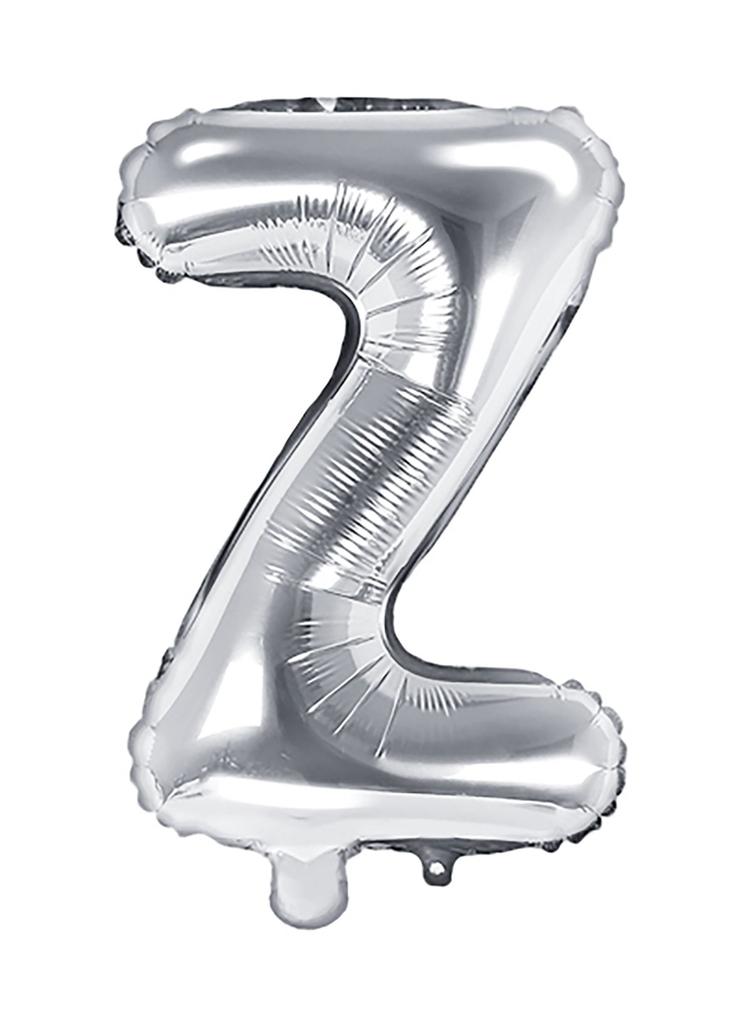 Balon foliowy Litera ''Z'' 35cm - srebrny