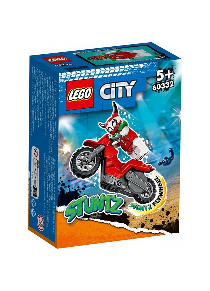 LEGO City - Motocykl kaskaderski brawurowego skorpiona 60332 - 15 elementów, wiek 5+