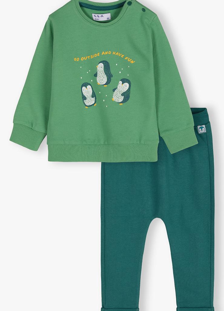 Komplet niemowlęce dla chłopca bluza + spodnie