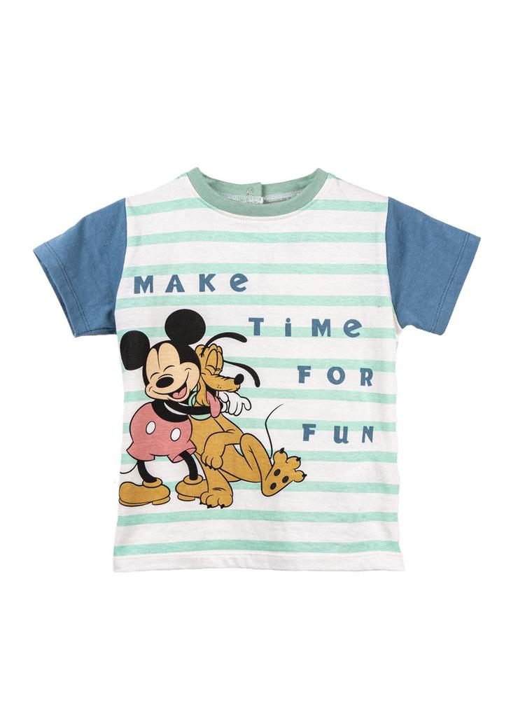 Koszulka chłopięca w paski Myszka Mickey