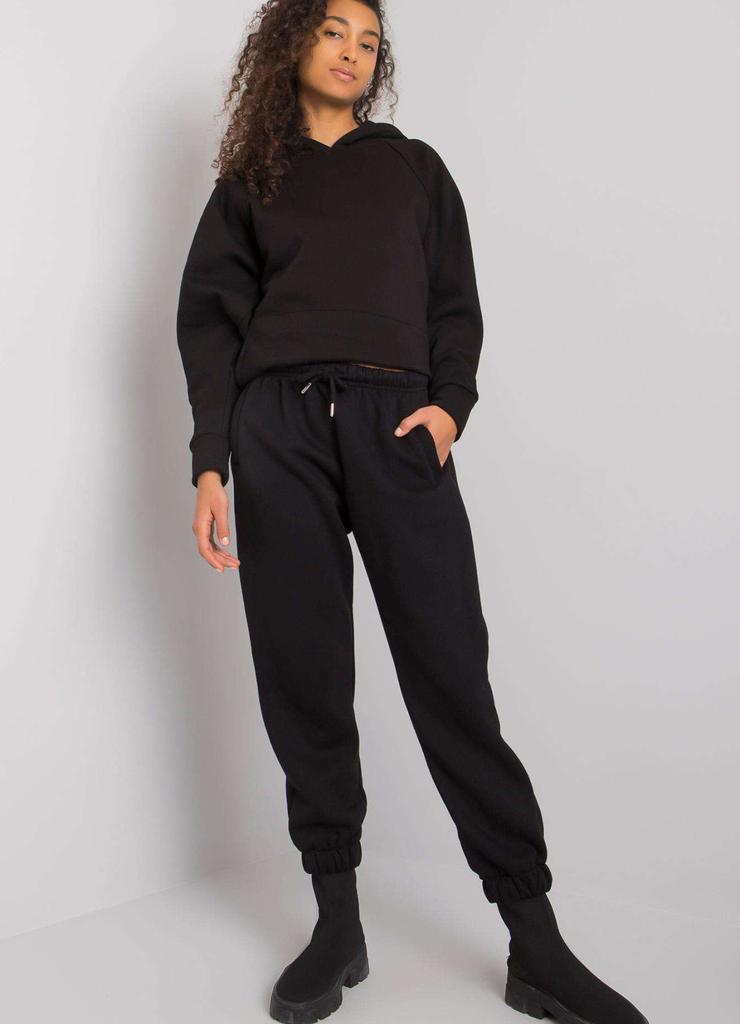 Czarne spodnie dresowe damskie z bawełny Esher RUE PARIS