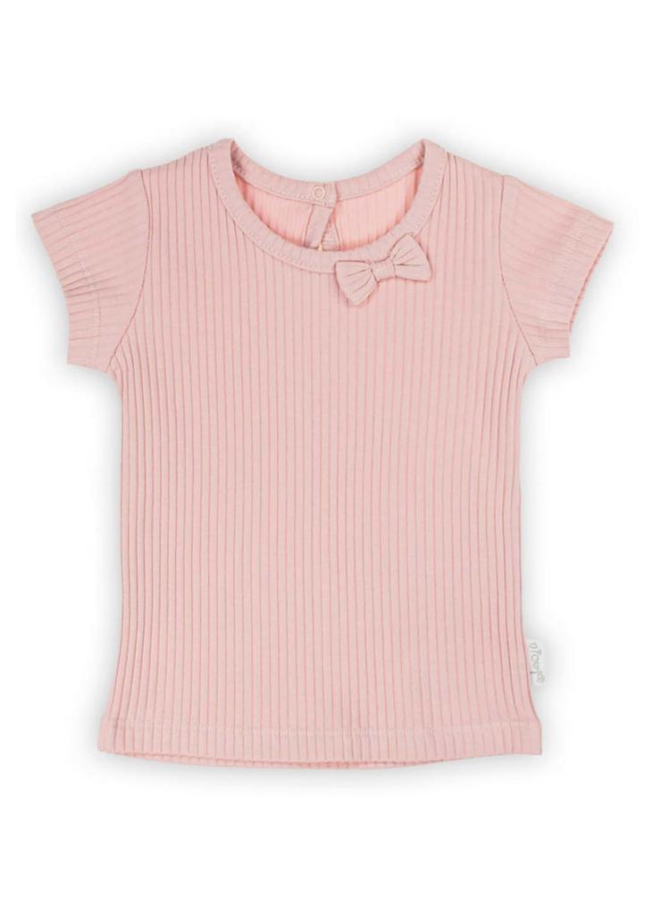 Koszulka dziewczęca z krótkim rękawem w kolorze różowym