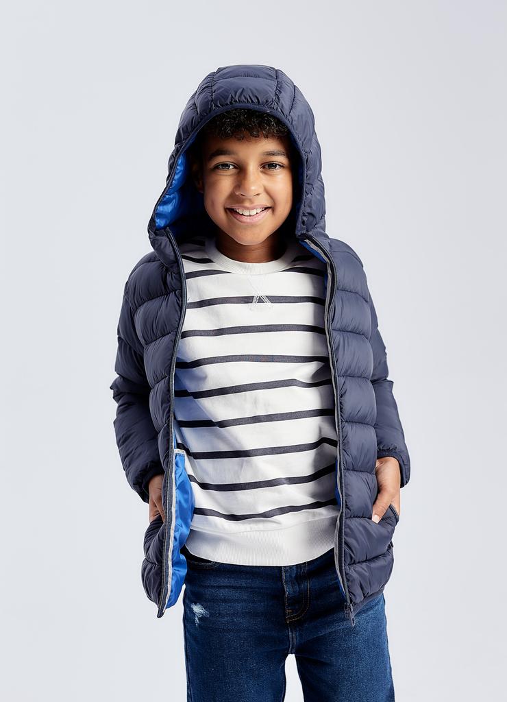 Lekka, pikowana kurtka przejściowa dla małego dziecka - granatowa - unisex - Limited Edition