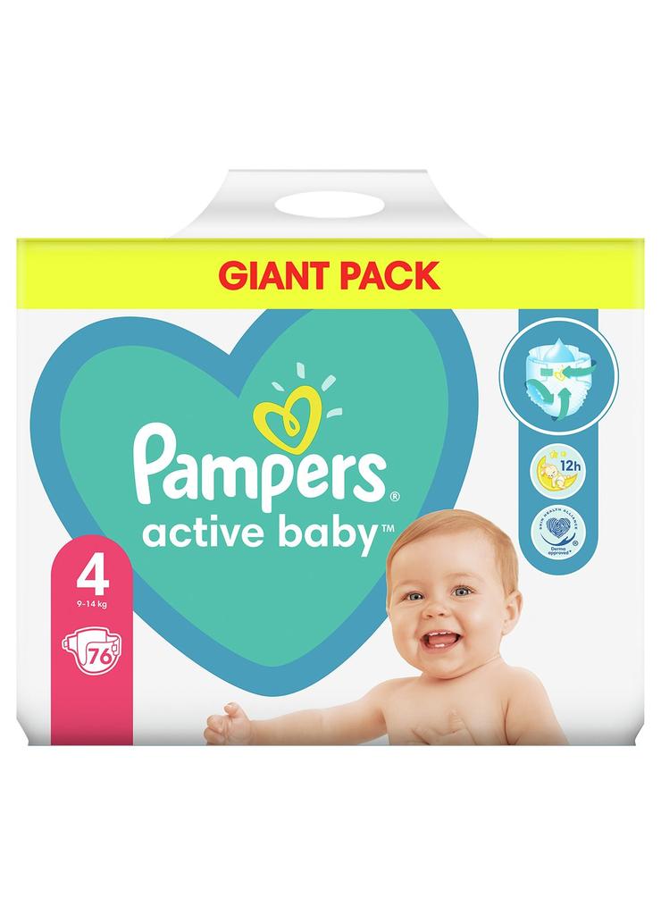Pampers Active Baby, rozmiar 4, 76 pieluszek, 9 -14kg