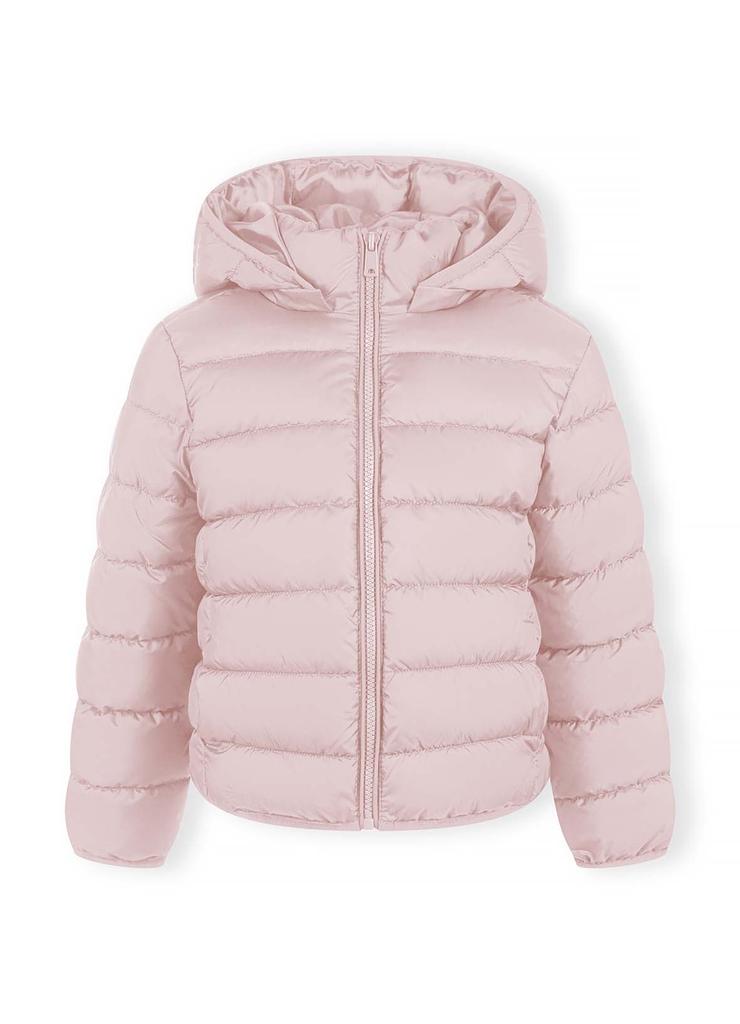 Lekka różowa kurtka z odpinanym kapturem dla dziewczynki