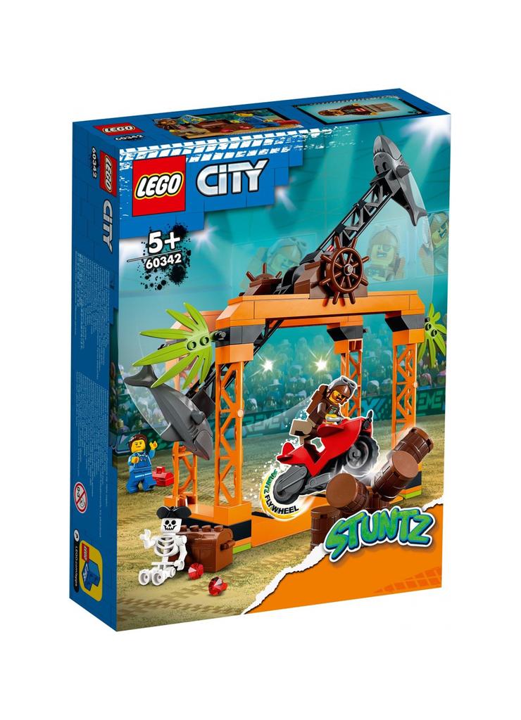 LEGO City - Wyzwanie kaskaderskie: atak rekina 60342 - 122 elementy, wiek 5+