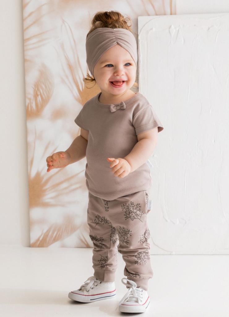 Bawełniana bluzka niemowlęca z kokardką