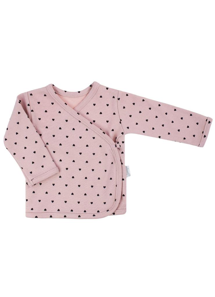 Koszulka niemowlęca dla dziewczynki różowa w serduszka