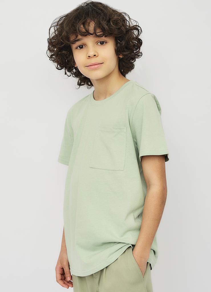 Zielony dzianinowy t-shirt dla chłopca - 100% bawełna - Lincoln&Sharks