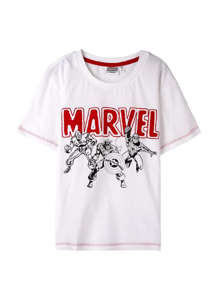 Biała koszulka chłopięca Marvel