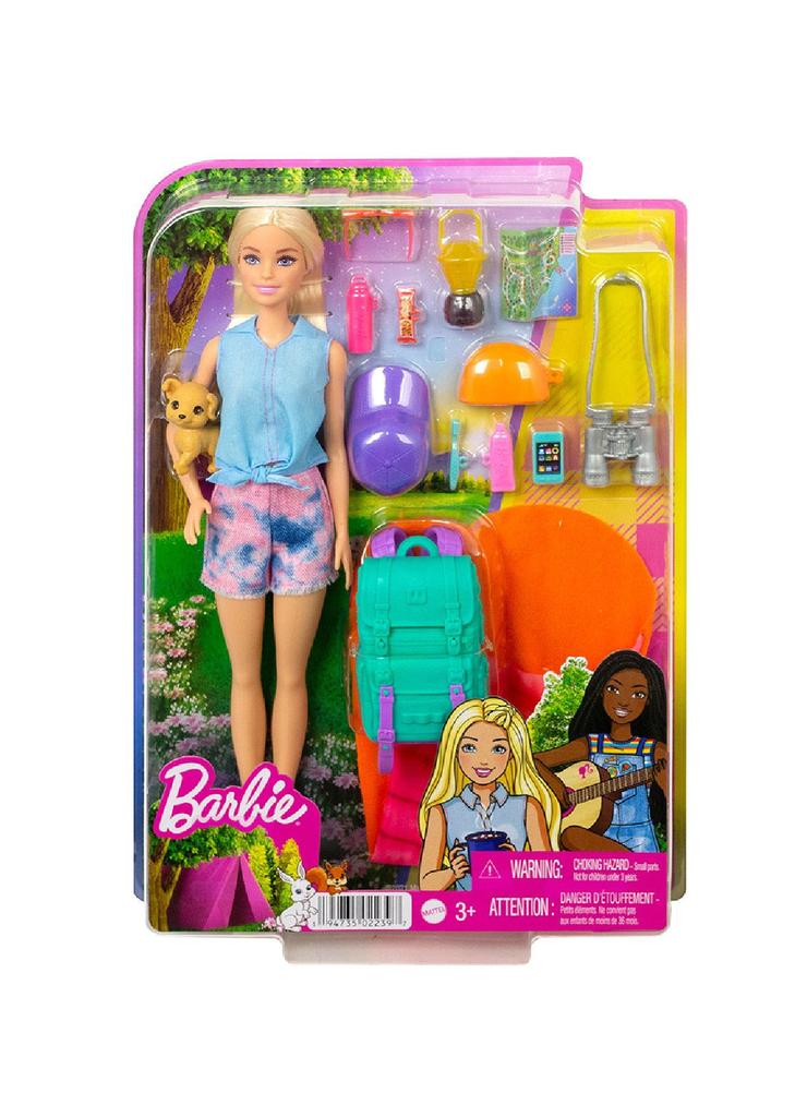 Lalka + akcesoria- Kemping Barbie Malibu wiek3+