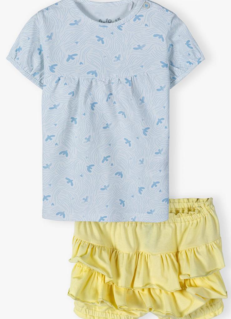 Kolorowy komplet – tshirt i spodenki dla niemowlaka