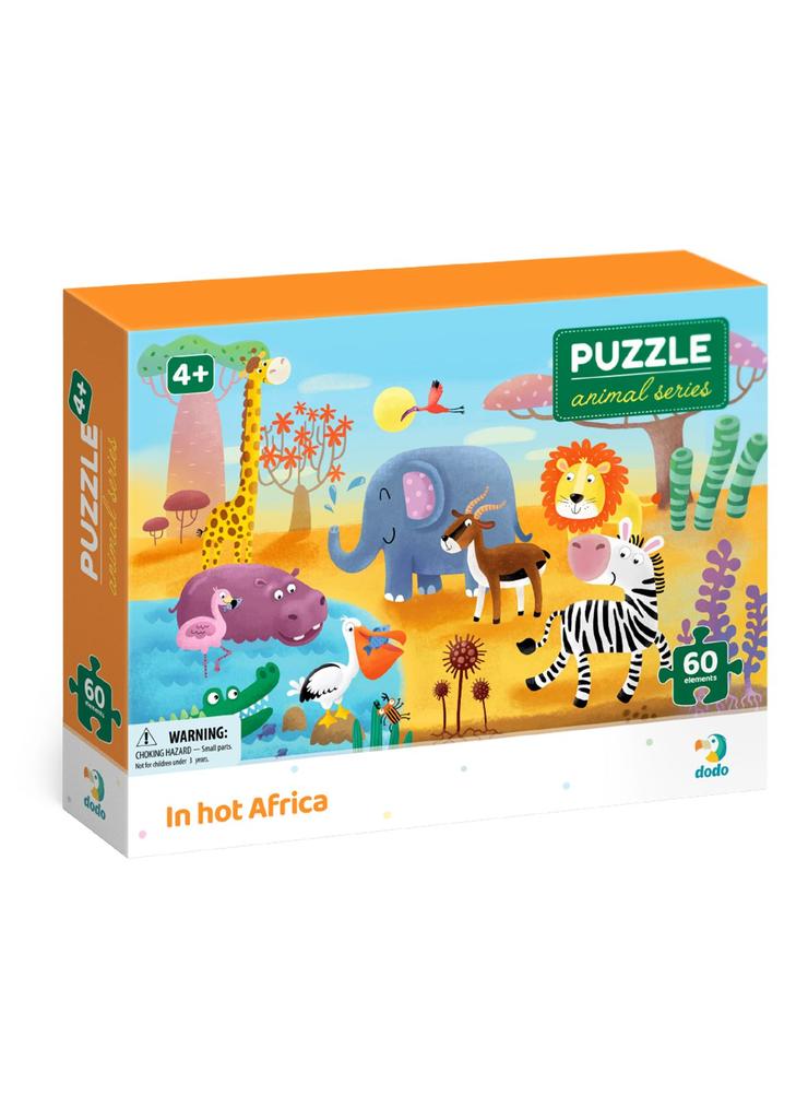 Puzzle Dodo W gorącej Afryce - 60 elementów wiek 4+
