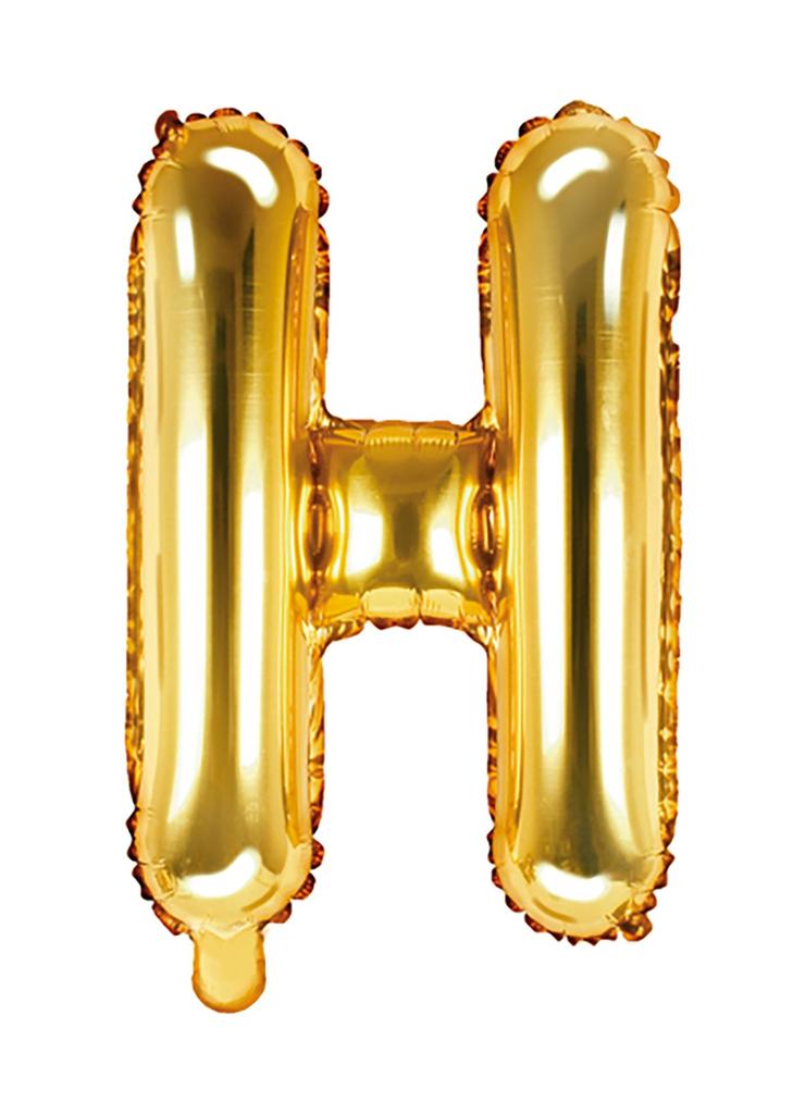 Balon foliowy Litera ''H'' 35cm - złoty