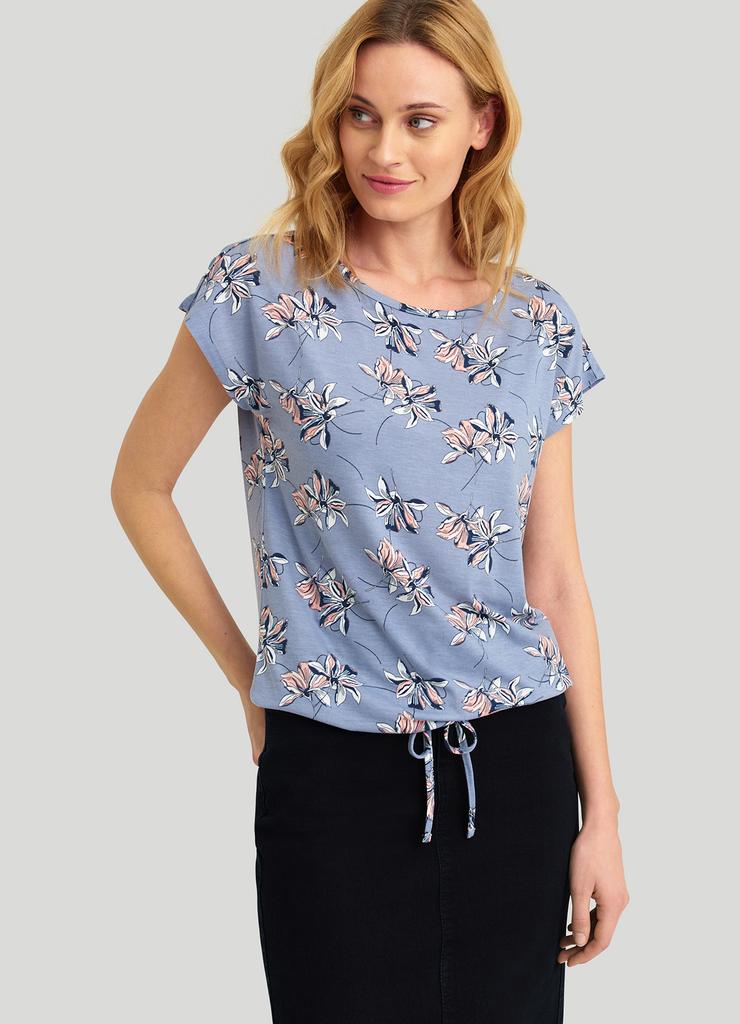 T-shirt damski w kwiaty