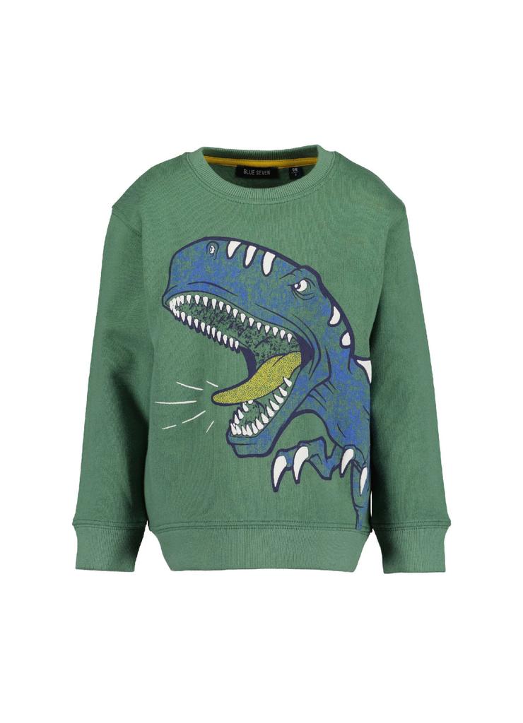 Zielona dresowa bluza z Dinozaurem